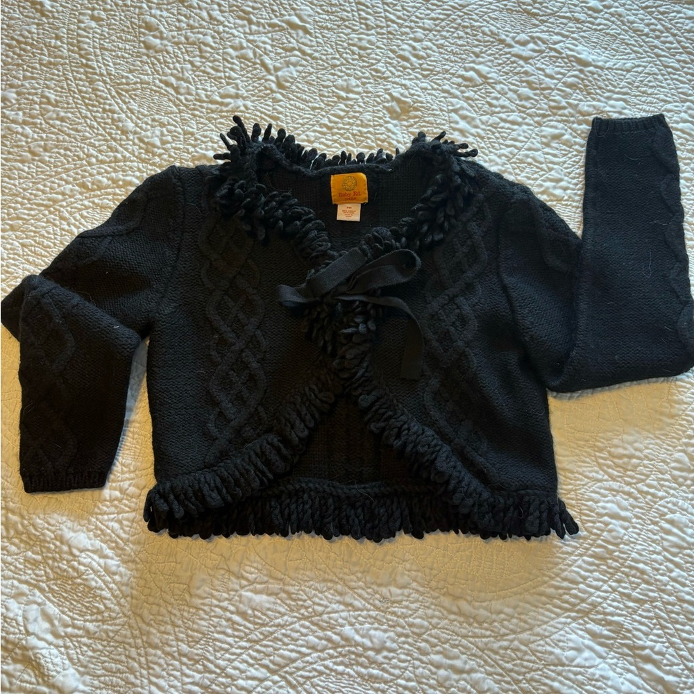 Black mini cardigan